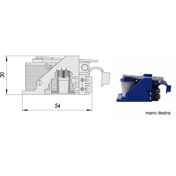 BOBINA ELETTROSERRATURE V.12 DX 07120-00-1 CISA