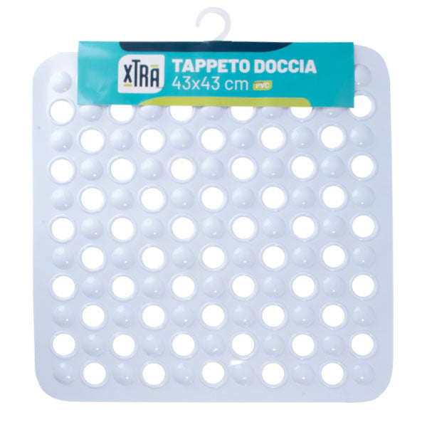 TAPPETO DOCCIA cm 43x43 BIANCO XTRA 03862