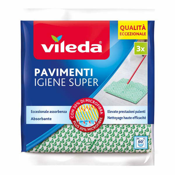 PANNO PAVIMENTI IGIENE SUPER Pz 3 cm 50x45 VILEDA