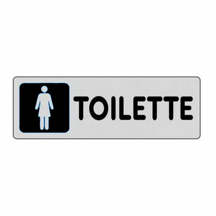 ETICHETTA TOILETTE DONNE 15x 5 ADESIVA