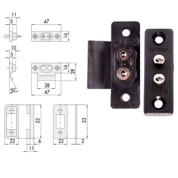 CONTATTI NYLON ELETTROSERRATURE 06511-00-0 CISA