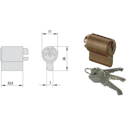 CILINDRO ESTERNO 10 02649-10-0 CISA