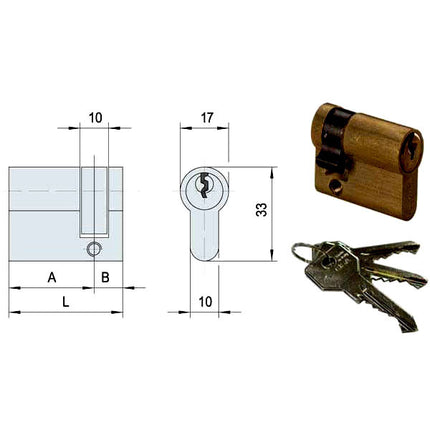 CILINDRO INF. 39,5-10,0-29,5 0G304-02-0 CISA