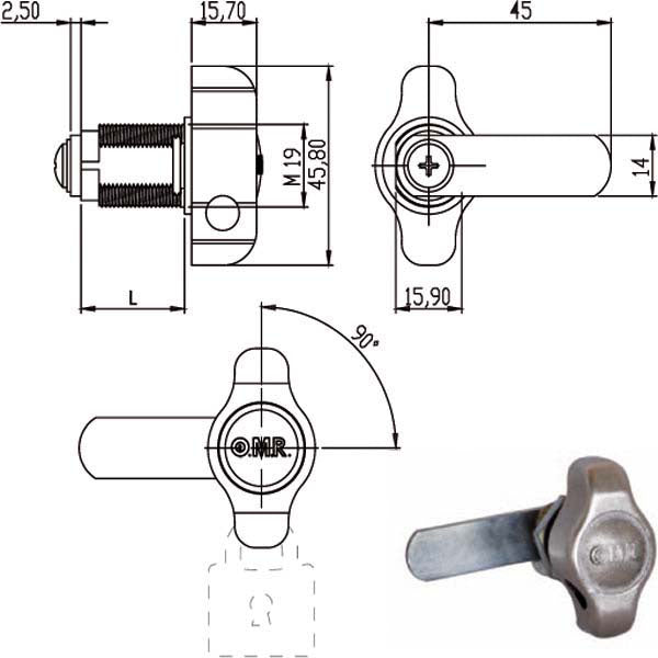 CILINDRO LEVETTA mm 28 SX 165645 OMR