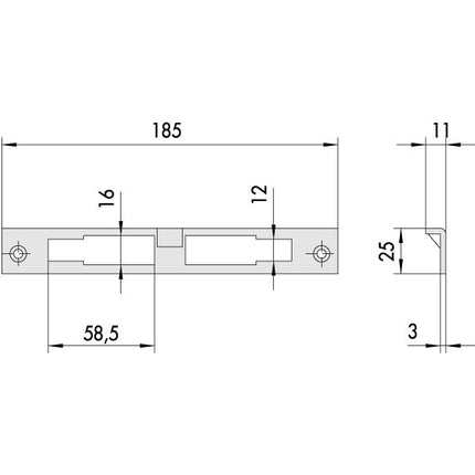 CONTROPIASTRA SERRATURE 06035-00-0 CISA
