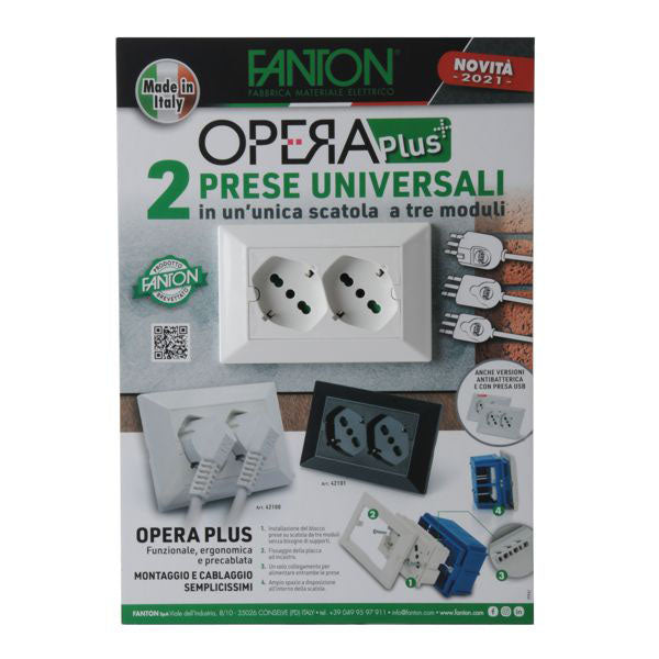 ESPOSITORE FRUTTO DOPPIO PRESA SK OPERA 99947 FME