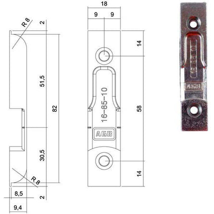 INCONTRO NOTTOLINI SICURTOP mm 18x82 W01692 AGB