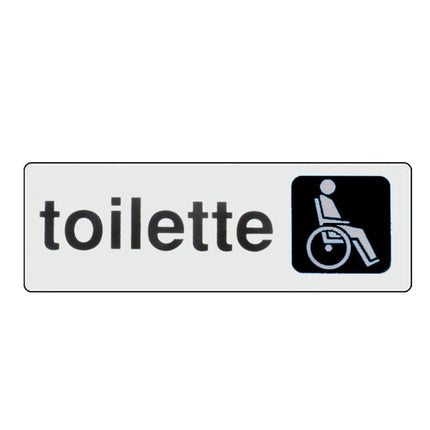 ETICHETTA TOILETTE DISABILI 15x 5 ADESIVA