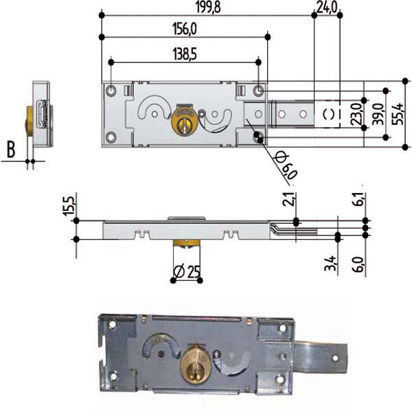 SERRATURA SERRANDE 1 CH.ORI.DX A411 PREFER