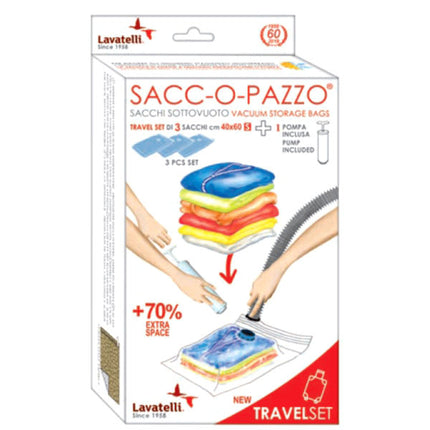 SACCO ABITI SOTTOVUOTO POMPA Pz 3 40x 60 LAVATELLI