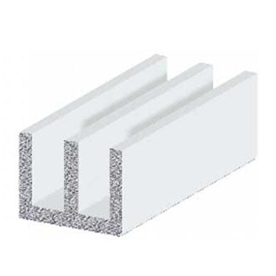 PVC CANALINA DOPPIA mm 14x12x1,00 h 100 BIANCO