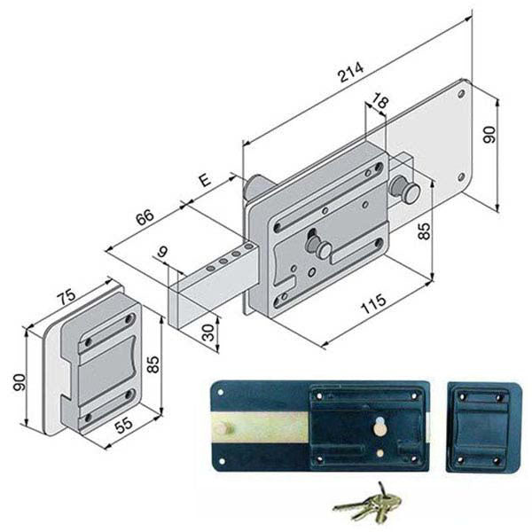 SERRATURA FERROGLIETTO 6 MANDATE 012.60.50.1 WELKA