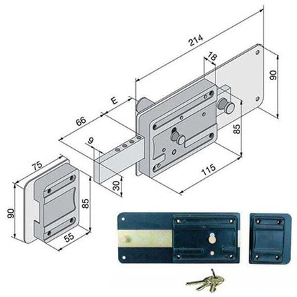 SERRATURA FERROGLIETTO 6 MANDATE 012.50.50.1 WELKA