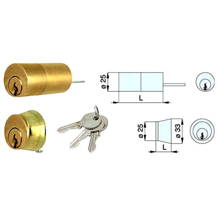 CILINDRO TONDO DOPPIO 25x20+25x50 014500 MG