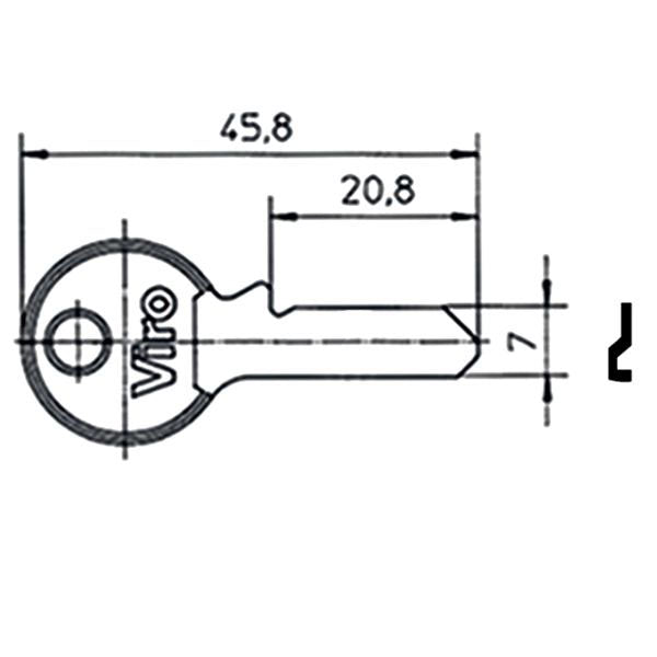 CHIAVE CILINDRI 5 SPINE SX 013.2 VIRO