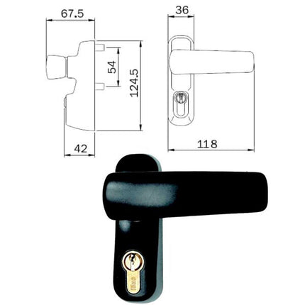 COMANDO ESTERNO MANIGLIONI IDEA 94021005 ISEO