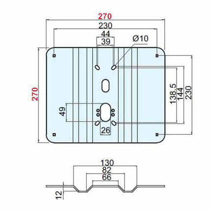 PIASTRA RINFORZO BASCULANTI GRECATA A2479 DISEC
