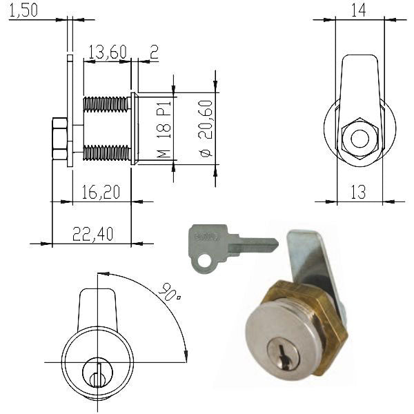 CILINDRO LEVETTA mm 13 100400 OMR