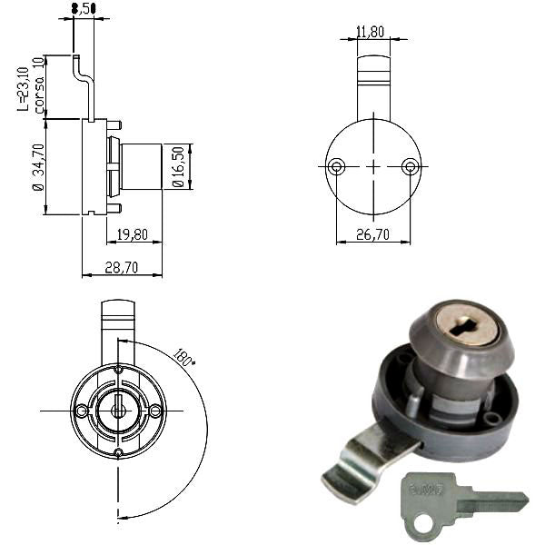 CILINDRO LEVETTA mm 20 240051 OMR