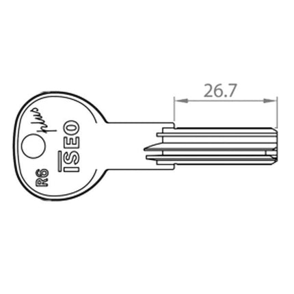 CHIAVE CILINDRI PUNZONATA R6 PLUS 020819 ISEO