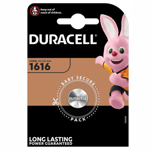 PILA BOTTONE LITIO DL1616 DURACELL