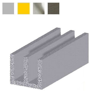 ALLUMINIO CANALINA DOPPIA U mm 16x12x1,0 h 200 ARG