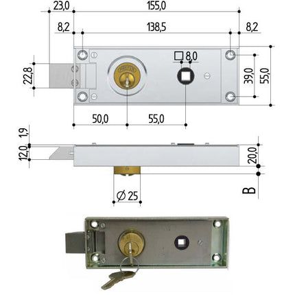SERRATURA APP.FERRO 6751 PREFER