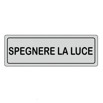 ETICHETTA SPEGNERE LA LUCE 15x 5 ADESIVA