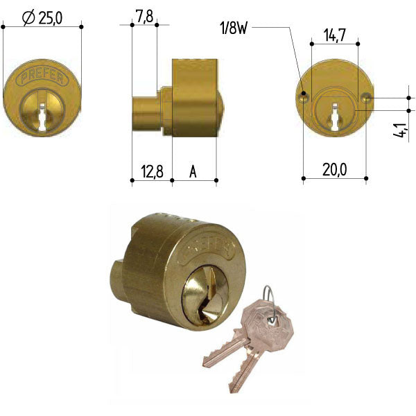 CILINDRO TONDO mm 14,4 6813 PREFER