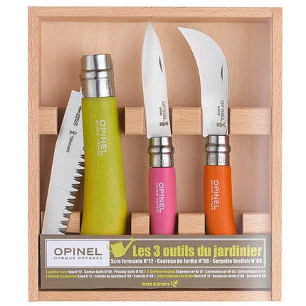 COLTELLI VIROBLOC GIARDINIERE SET Pz 3 OPINEL