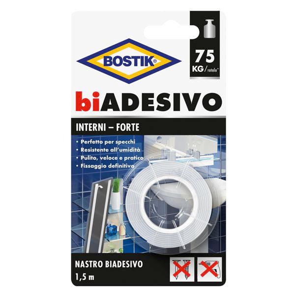 NASTRO BIADESIVO INTERNI mm 19 m 1,5 BOSTIK