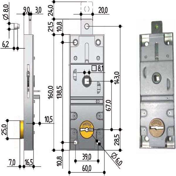 SERRATURA BASCULE D.MAPPA C/Q 8651 PREFER