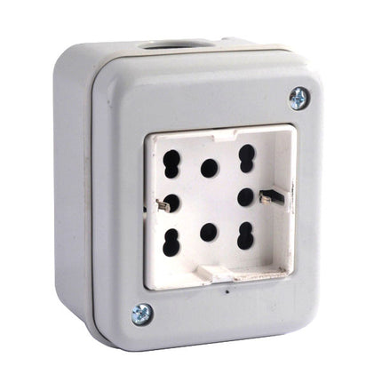 PRESA BIPASSO+SCHUKO ESTERNA DOPPIA          GEMAC