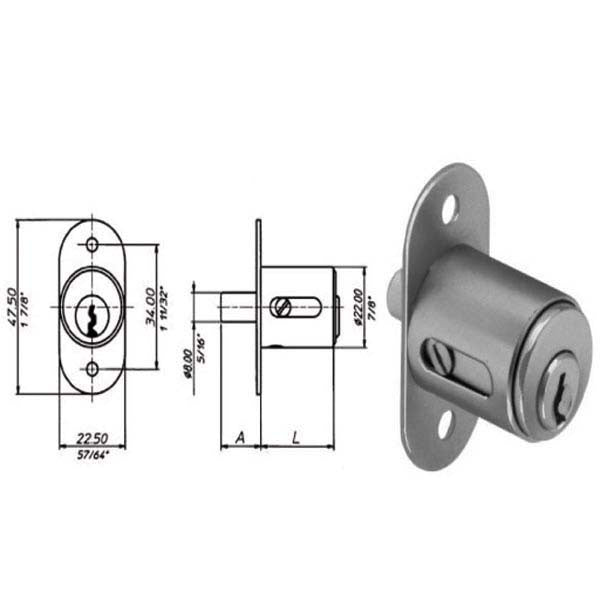 SERRATURA MOBILI PUSH 2224 MERONI