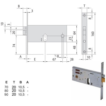 ELETTROSERRATURA INF.FASCE ALL 14511-70-0 CISA