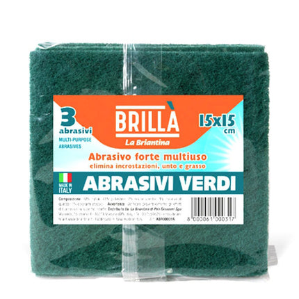 FIBRA ABRASIVA VERDE Pz 3 cm 15x15 BRILLA