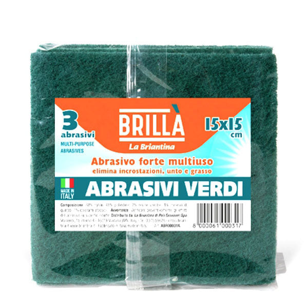 FIBRA ABRASIVA VERDE Pz 3 cm 15x15 BRILLA