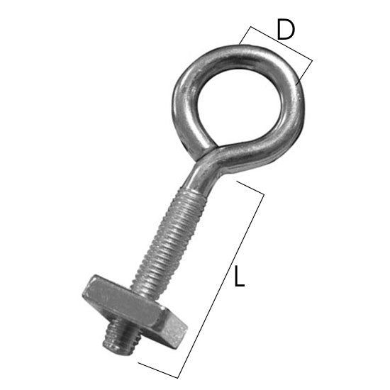 OCCHIOLO CON DADO ZN n.1 mm 5x20 d. 9 Pz 4 GEMAC