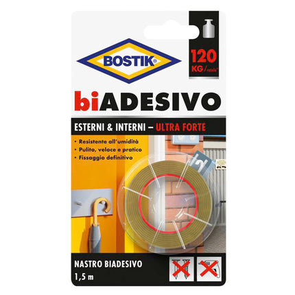 NASTRO BIADESIVO INT & EST mm 19 m 1,5 BOSTIK