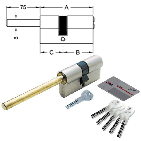 CILINDRO INFILARE R6PLUS 60-30-30 82R66D0309C ISEO