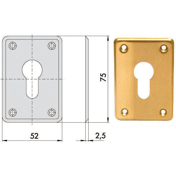 BOCCHETTA RETTANGOLARE 06043-00-0 CISA