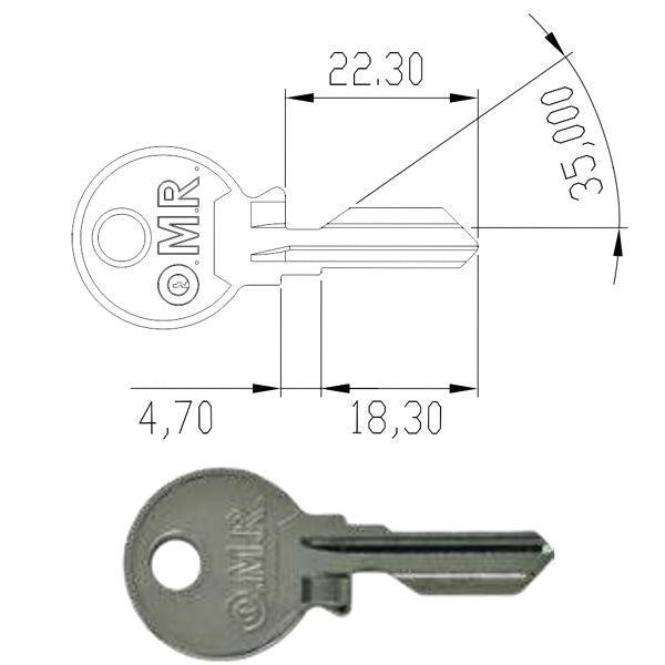 CHIAVE CILINDRI VALVOLE GAS SCHG05122 OMR