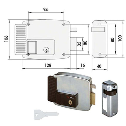 ELETTROSERRATURA APP.FERRO SX 11921-60-2 CISA