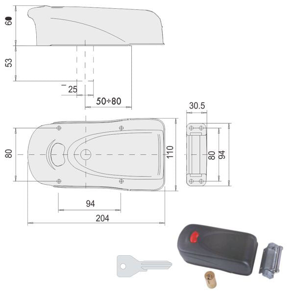ELETTROSERRATURA APP.LEGNO 1A611-00-0 CISA