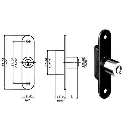 SERRATURA MOBILI ASTE ROTANTI 2177 MERONI