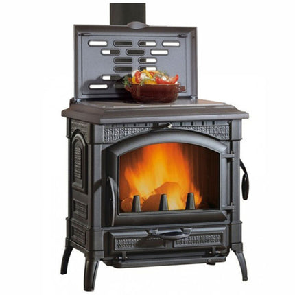 STUFA LEGNA GHISA ISOTTA EVO CERCHI NERA NORDICA