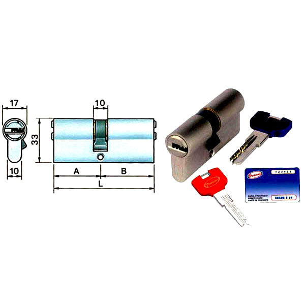 CILINDRO INFILARE 60-30-30 SECUR S3400 POTENT