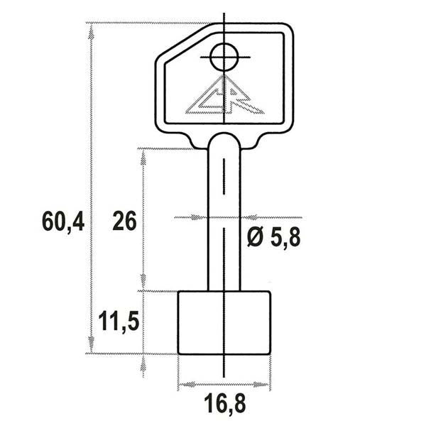 CHIAVE POMPA mm 60 CR12 CR