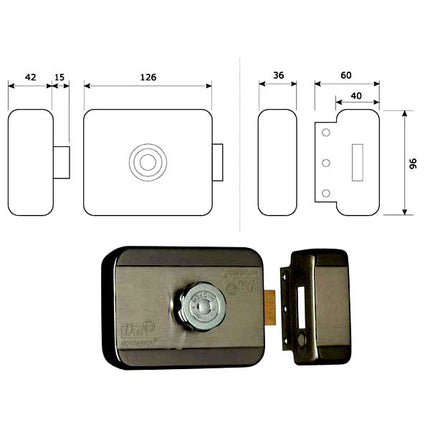 ELETTROSERRATURA MOTORIZZATA FERRO MVM DIAX
