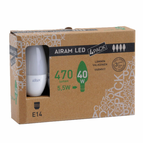 LAMPADA LED OLIVA E14 W5,5 2700K Pz 4 AIRAM